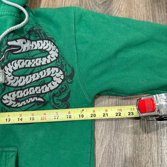 Universal Studios Harry Potter Hoodie Size XS Slytherin Zip Embroidered Green - Picture 9 of 9